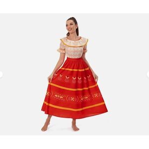 Encanto Dolores Madrigal Cosplay Costume Dress Halloween XXL 2XL